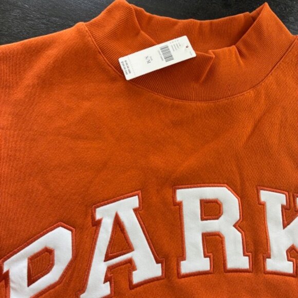 NWT PARKE Varsity Mock Neck Sweatshirt - Picture 4 of 4